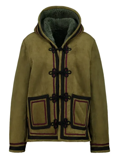 Baziszt hooded leather jacket