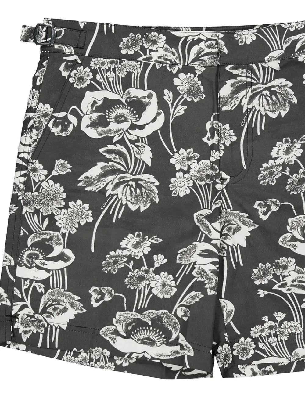  Commas Bañador Con Estampado Floral - Negro 