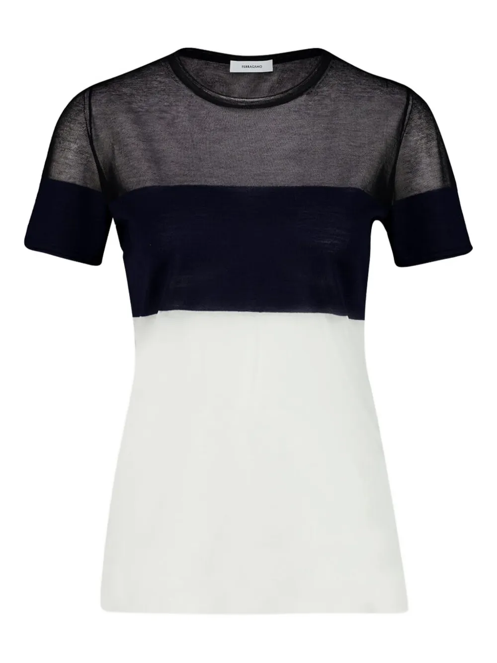 Ferragamo colourblock round-neck sweater - Bianco