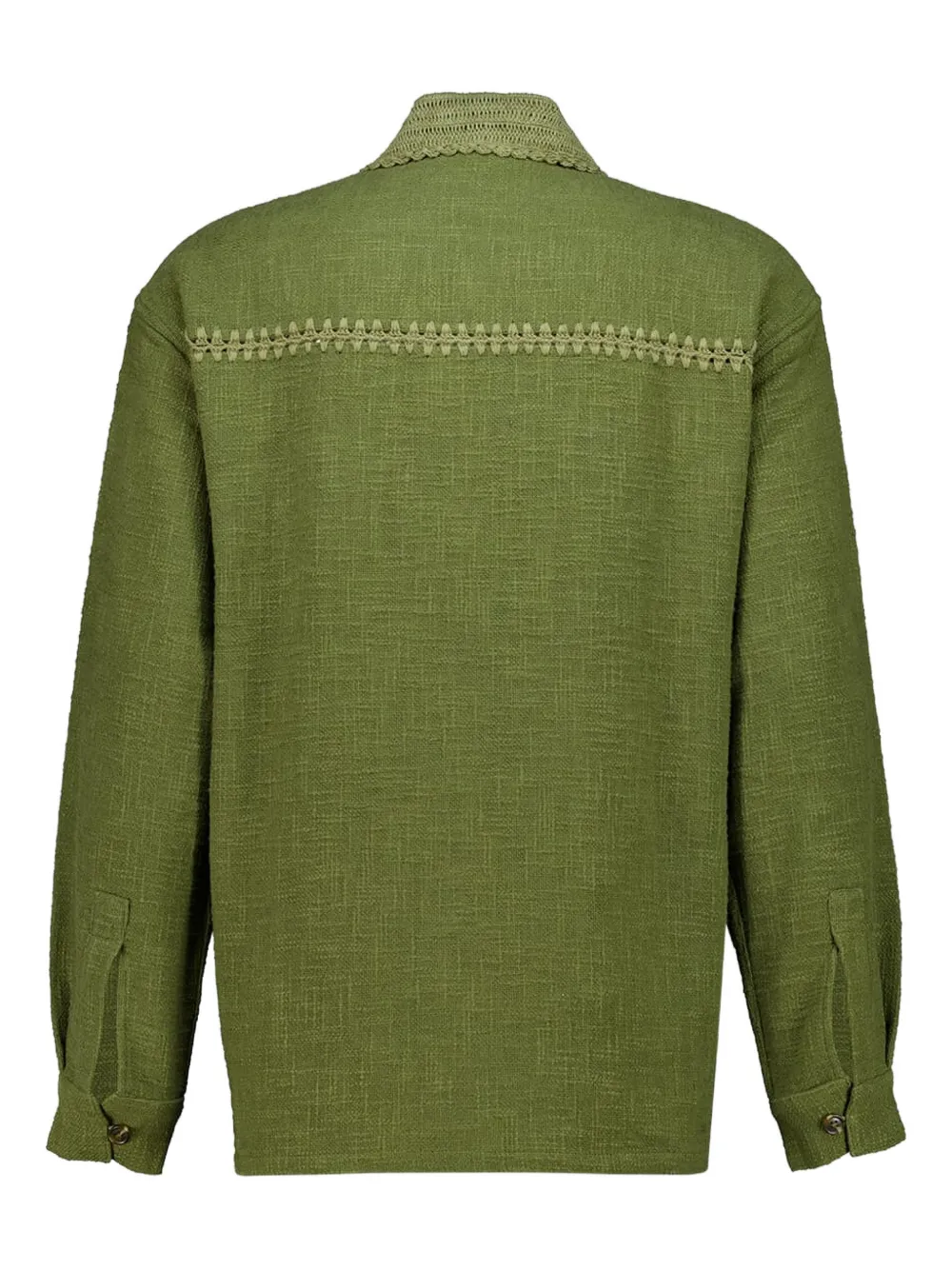 Baziszt Sofia lace-up polo shirt - Groen