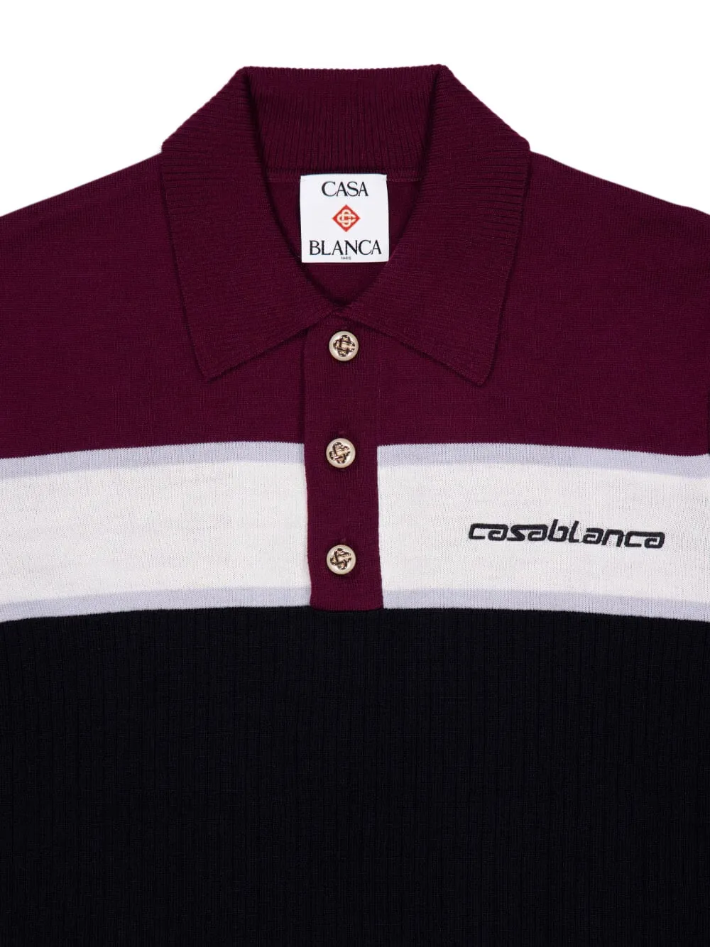 Casablanca Poloshirt van merinowol Zwart