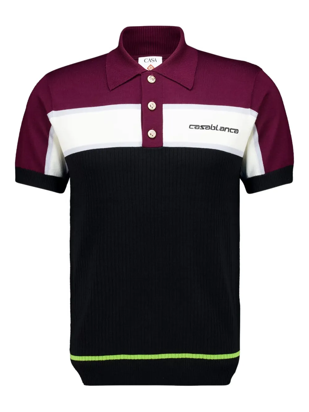 Casablanca merino wool polo shirt - Nero