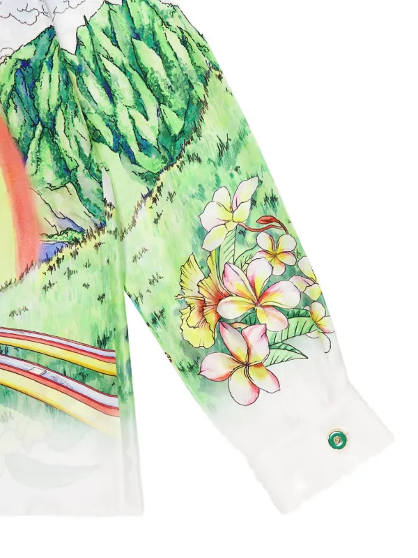 Casablanca Aloha ロングスリーブ シャツ | ホワイト | FARFETCH JP
