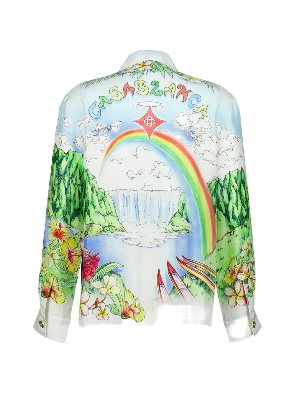 Casablanca Aloha long-sleeve shirt - Wit