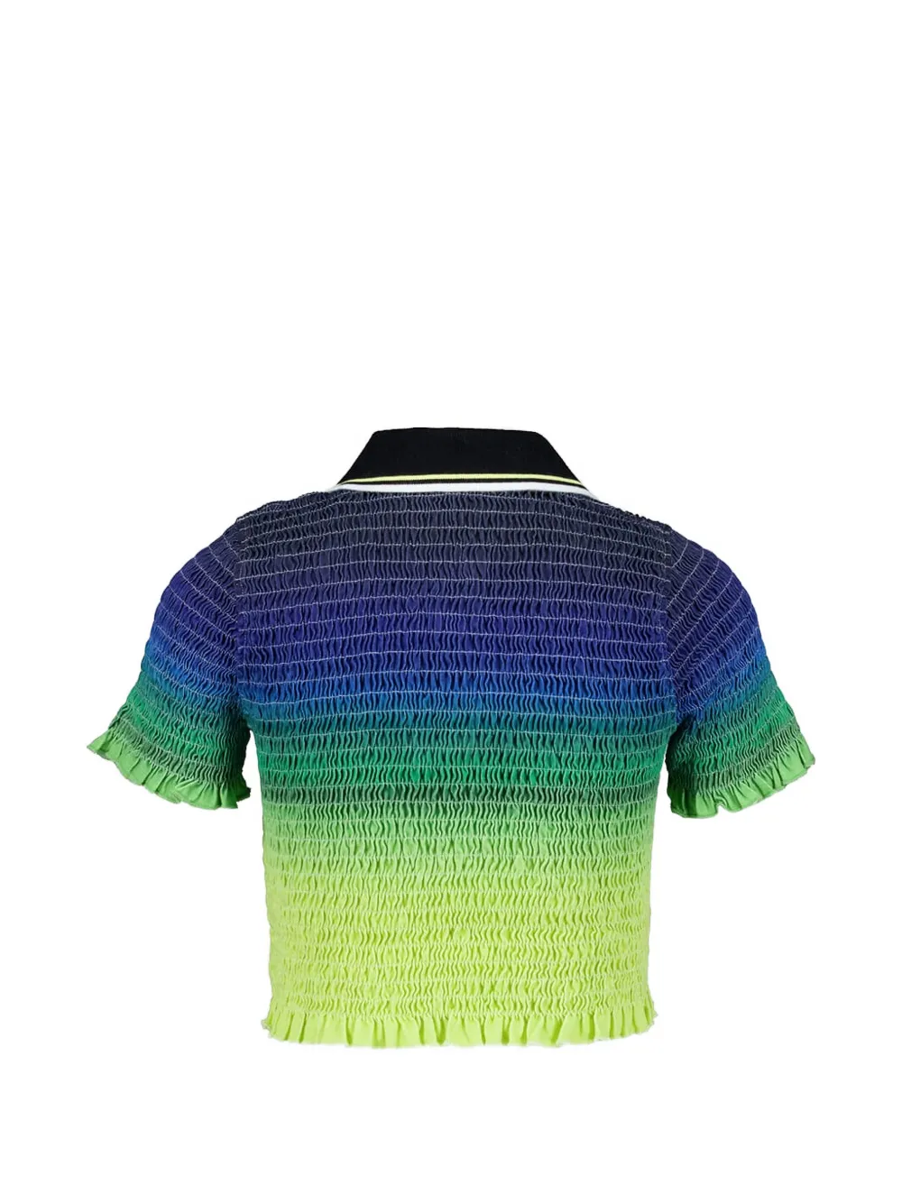 Casablanca shirred polo top - Groen