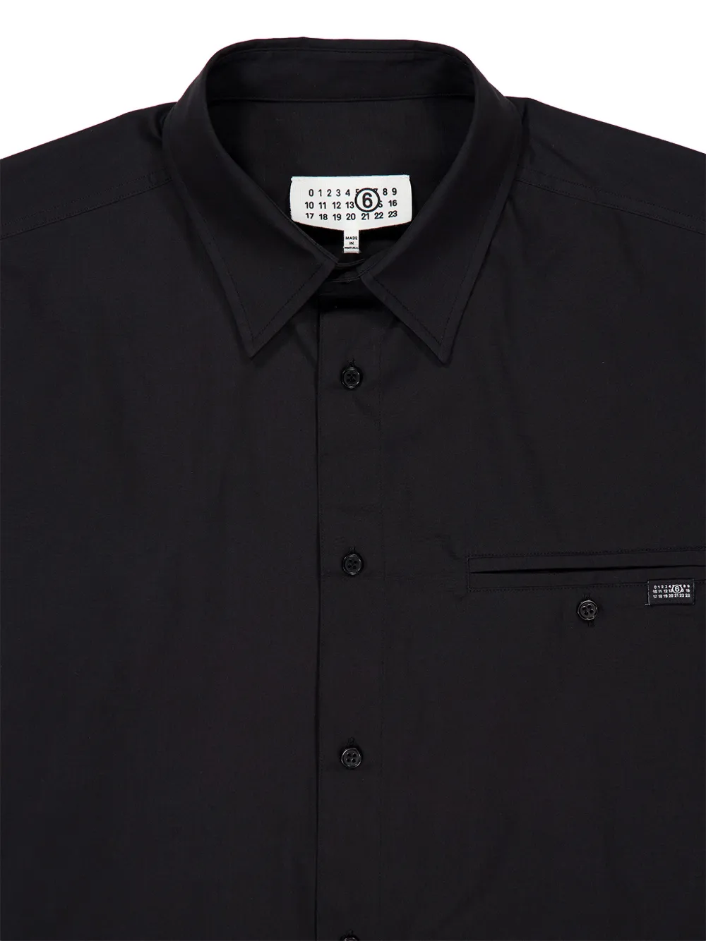 MM6 Maison Margiela Katoenen overhemd met lange mouwen Zwart