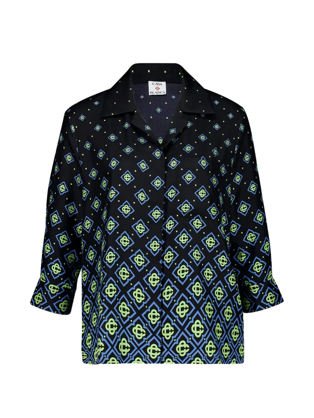 Casablanca monogram silk shirt - Schwarz