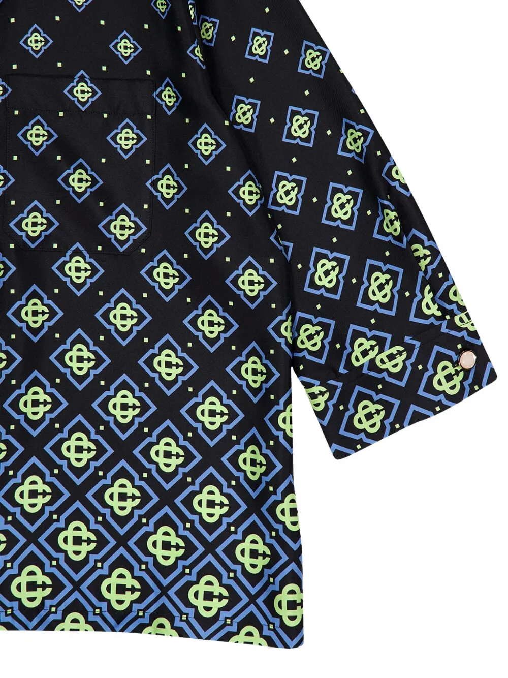 Casablanca Blouse met monogram Zwart