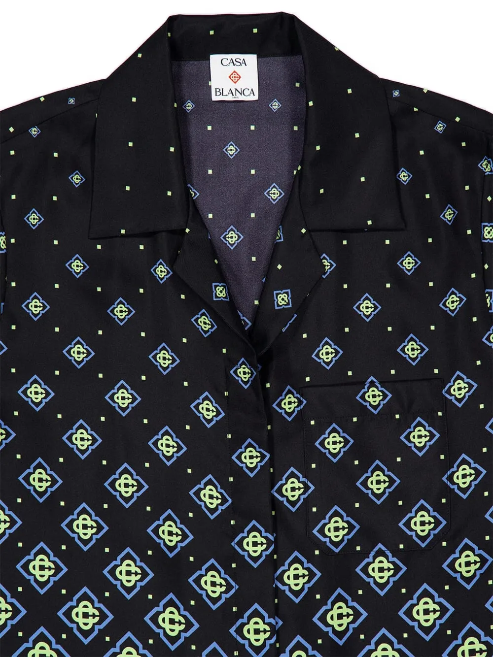 Casablanca Blouse met monogram Zwart