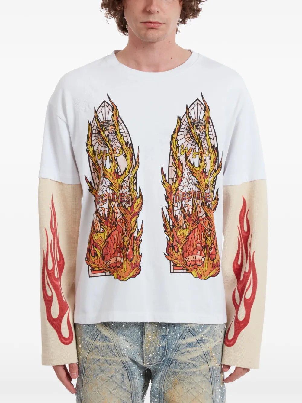 Who Decides War Langarmshirt mit grafischem Print | T-Shirts | Image 2