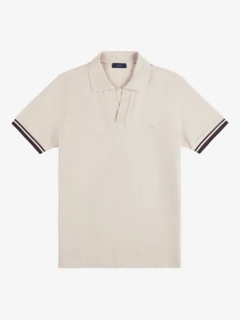 Fay piquet striped T-shirt