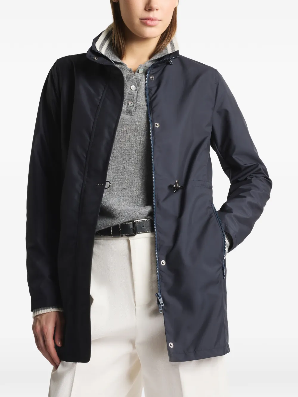  Fay Virginia Zip-up Coat - Blue 