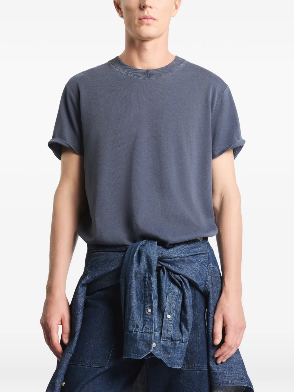 Fay Archive label T-shirt - Blauw
