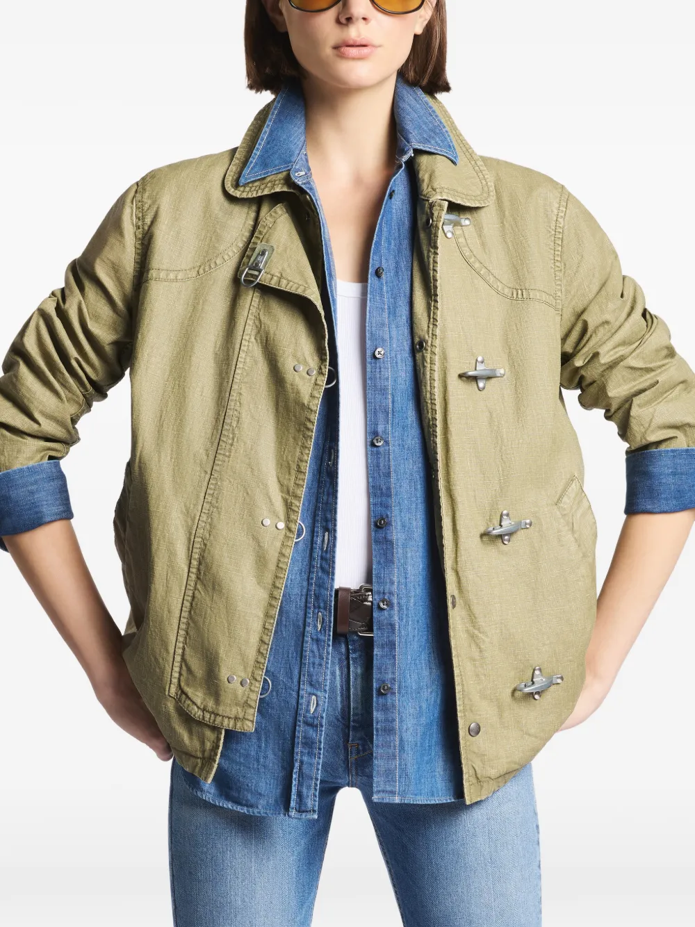 Fay 4 Ganci Archive jack met houtje-touwtje sluiting Beige