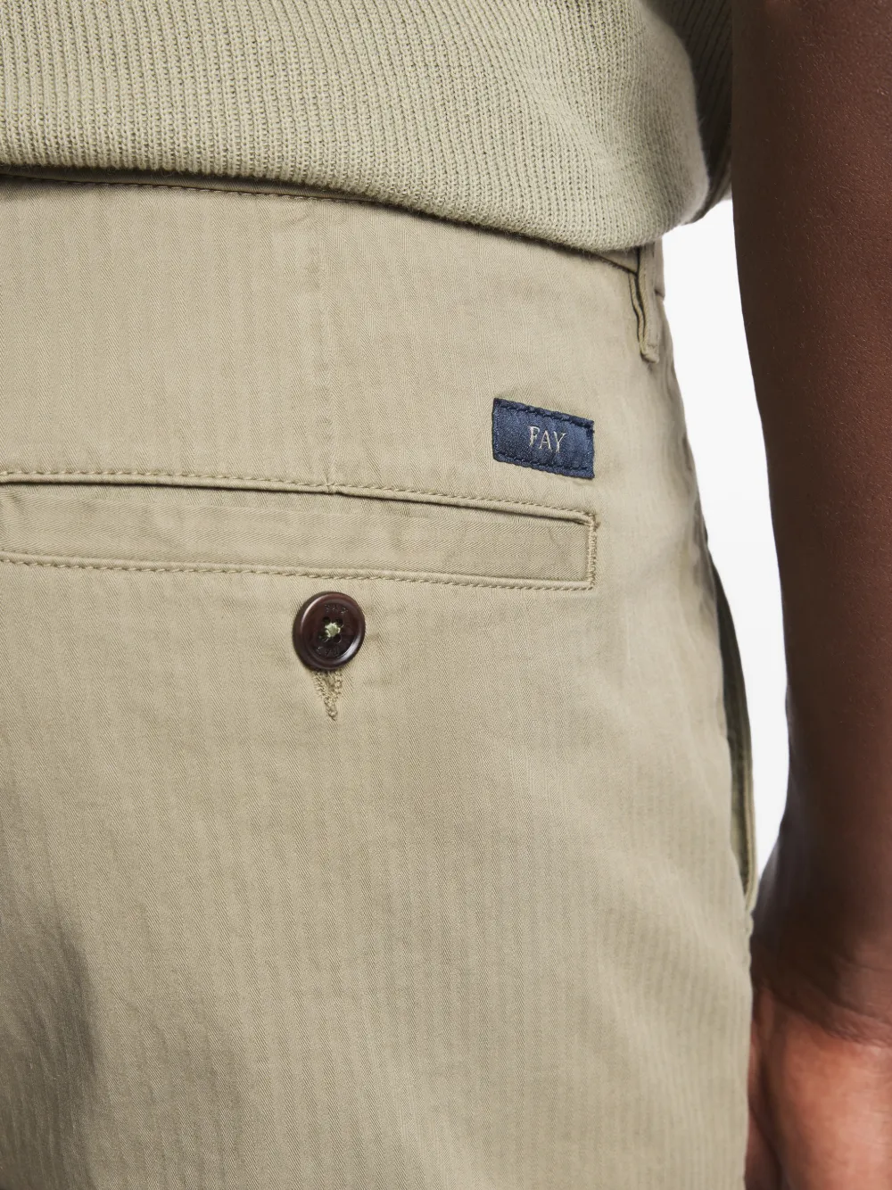 Fay Capri broek met knopen Groen