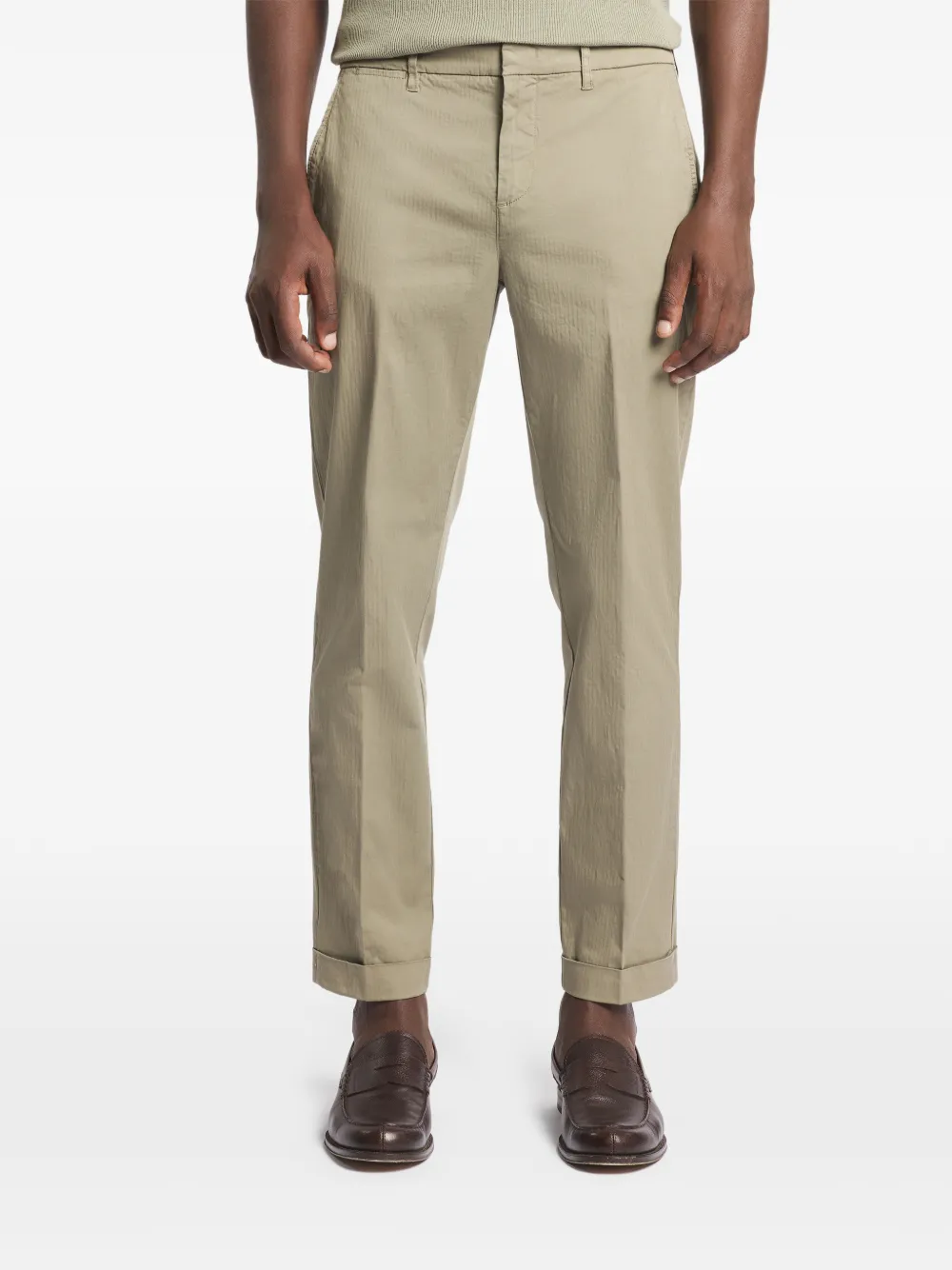 Fay Capri broek met knopen Groen
