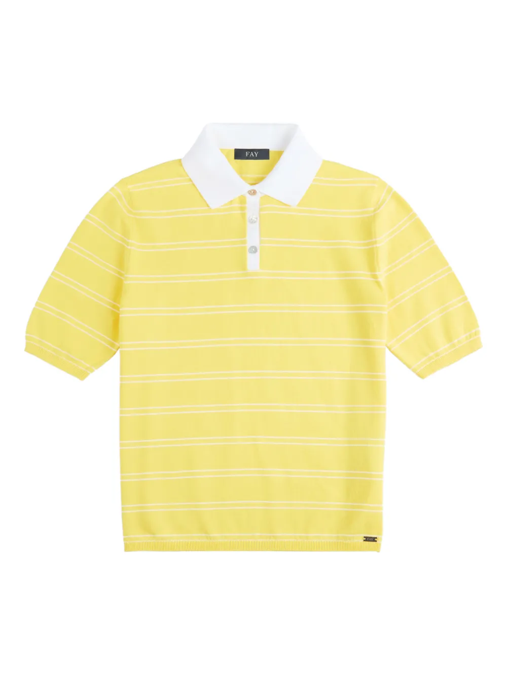 Fay Polo con colletto a righe - Giallo