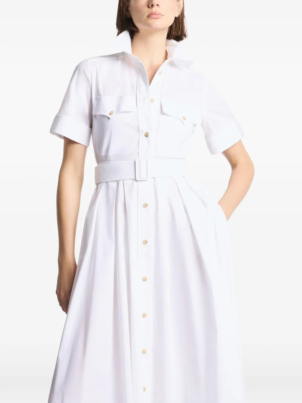 Fay Katoenen midi-jurk Wit