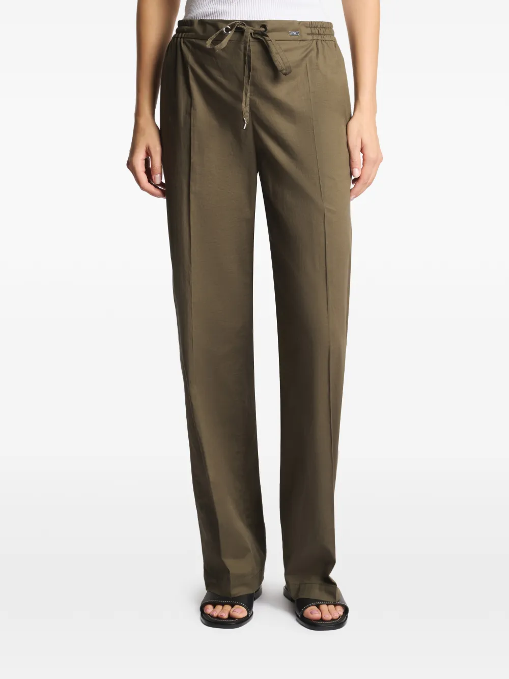  Fay Drawstring-fastening Trousers - Green 