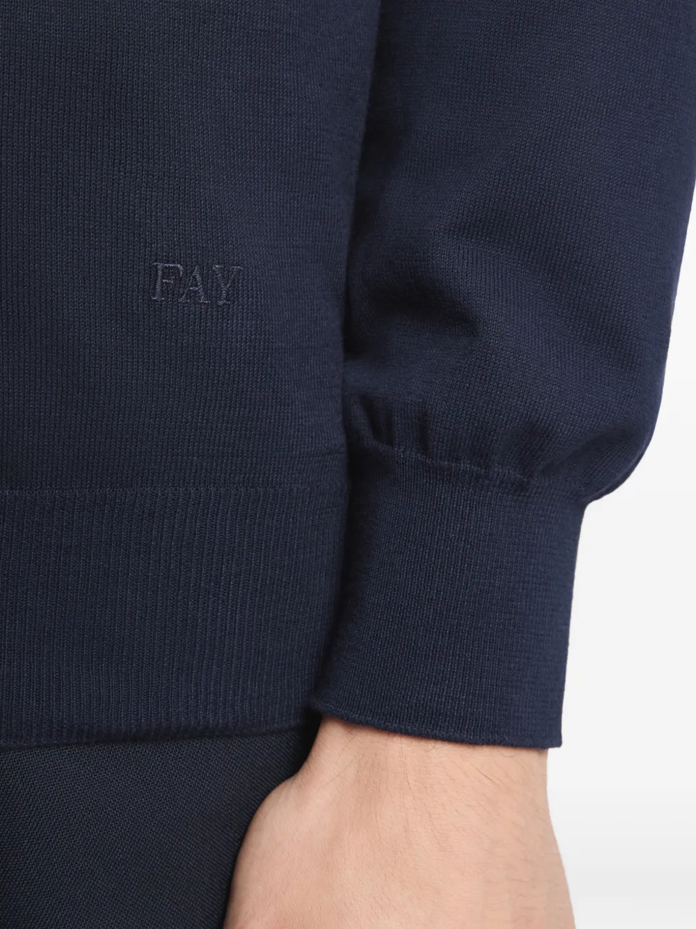 Fay Trui met ronde hals Blauw