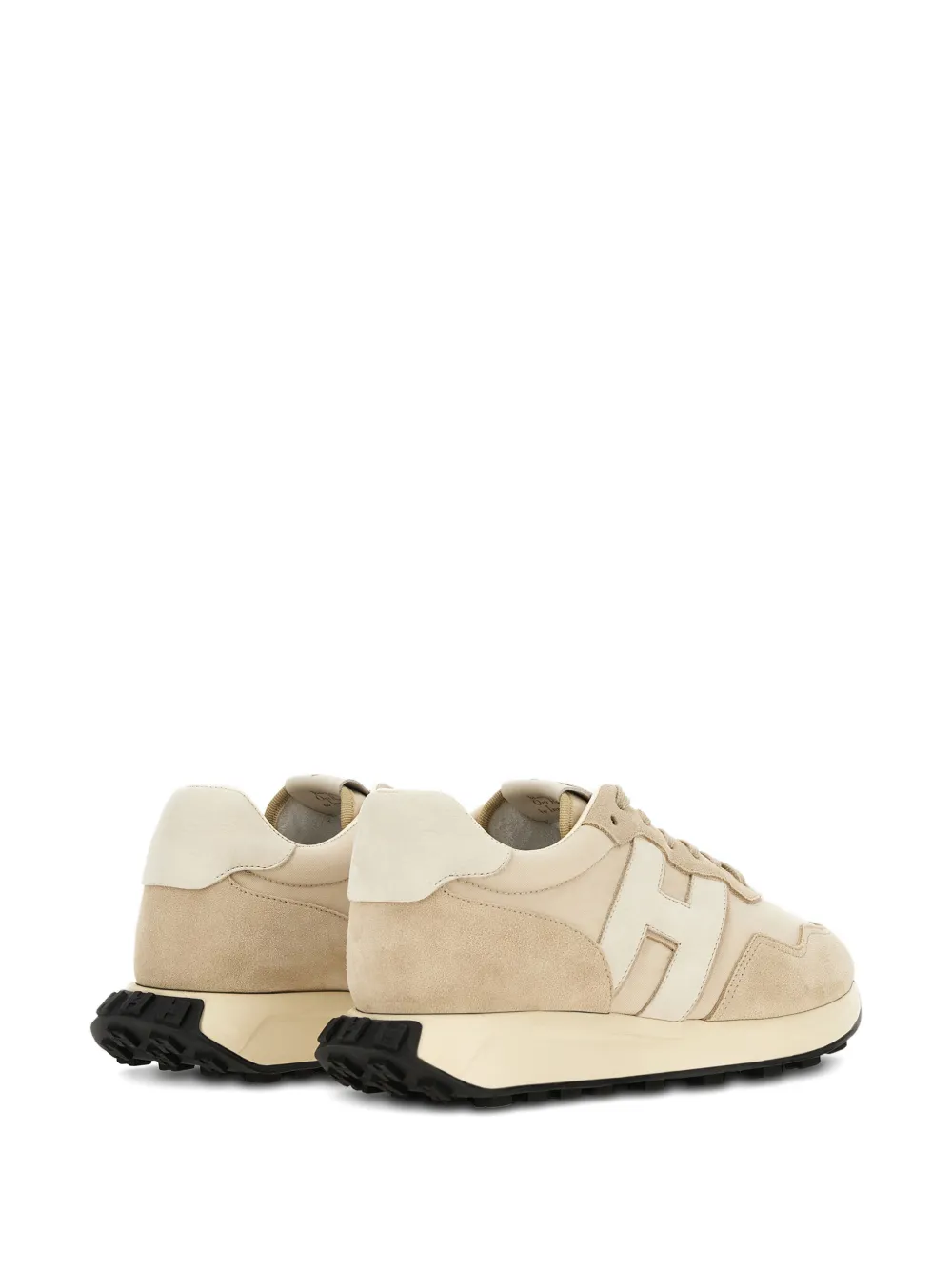 Hogan H601 sneakers met vlakken en logodetail Beige