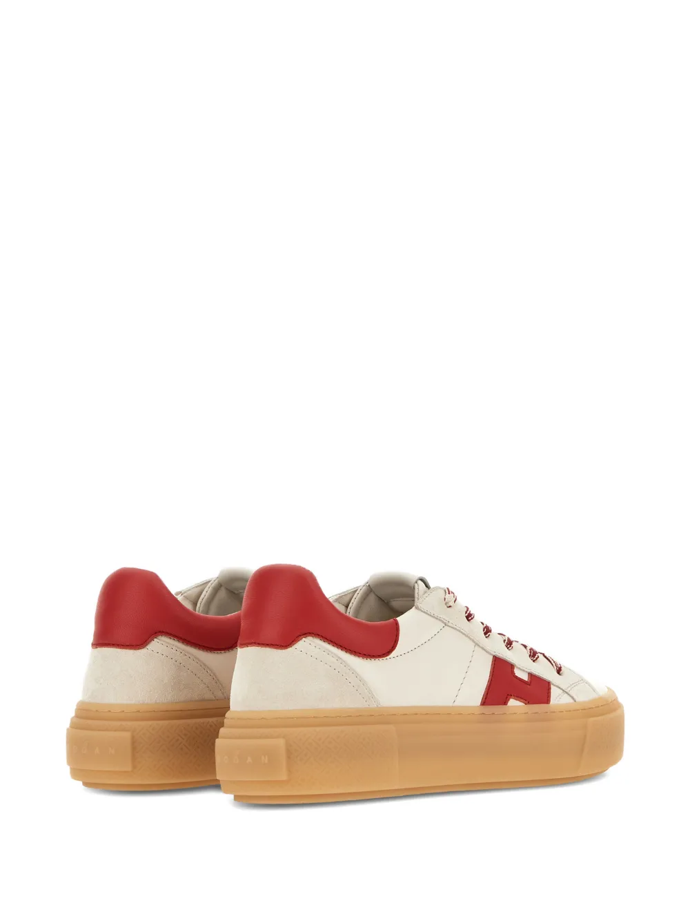 Hogan H705 'h' sneakers met plateauzool Beige