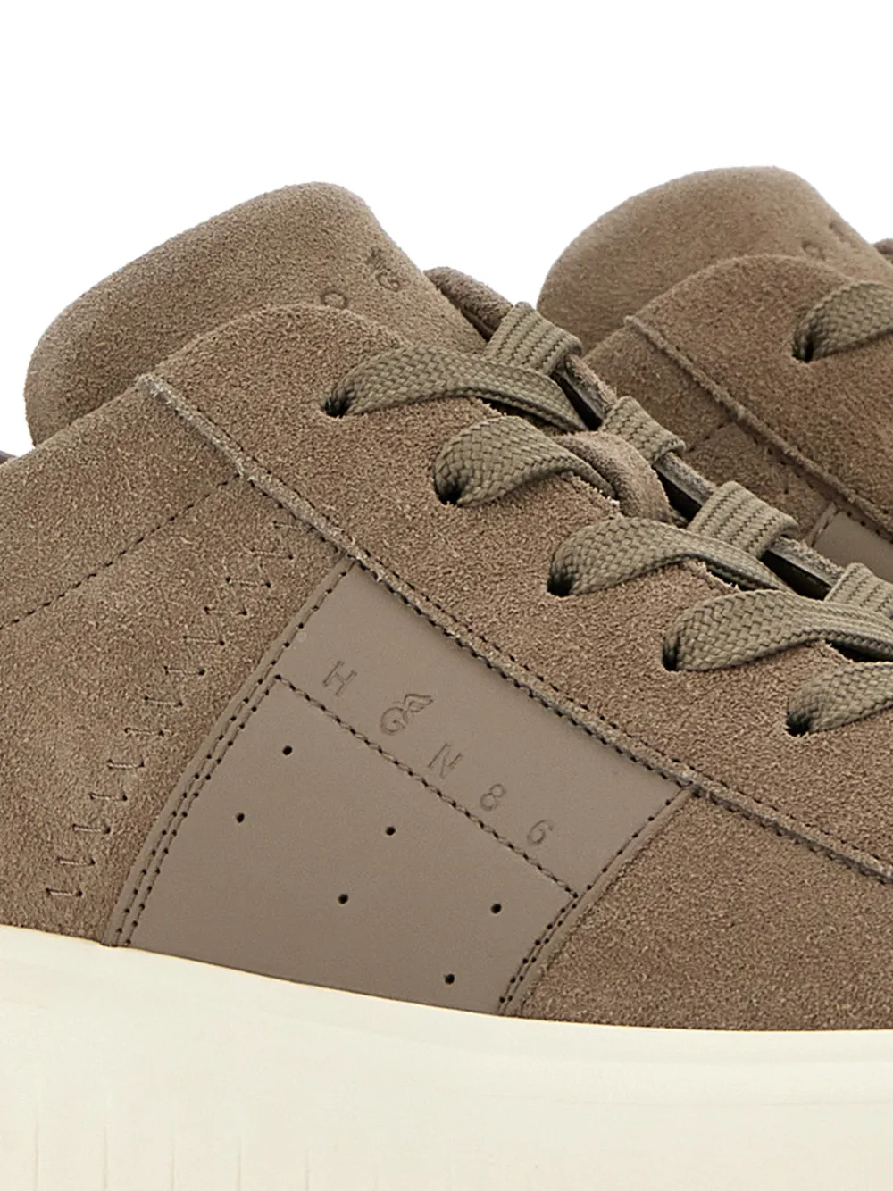 Hogan H-Stripes sneakers met vlakken Bruin