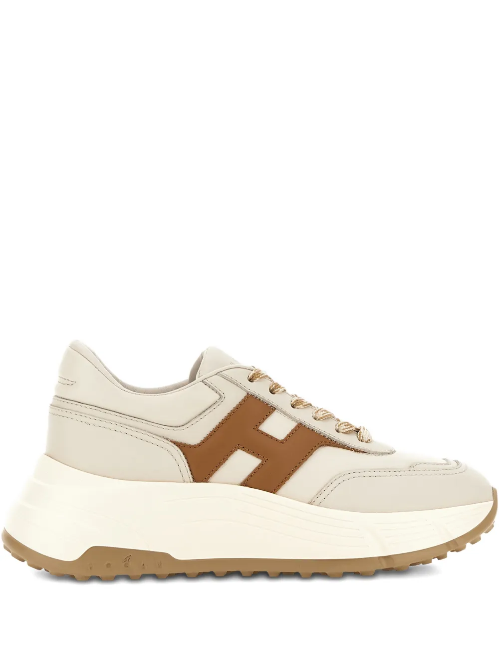 Hogan Hi-Fi leather sneakers Beige