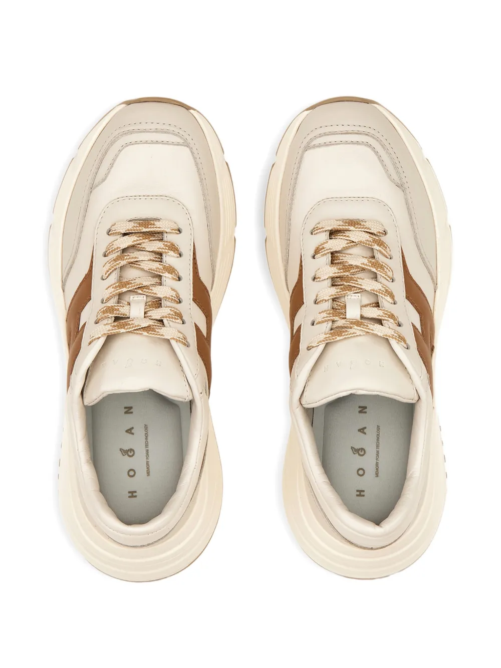 Hogan Hi-Fi leather sneakers Beige