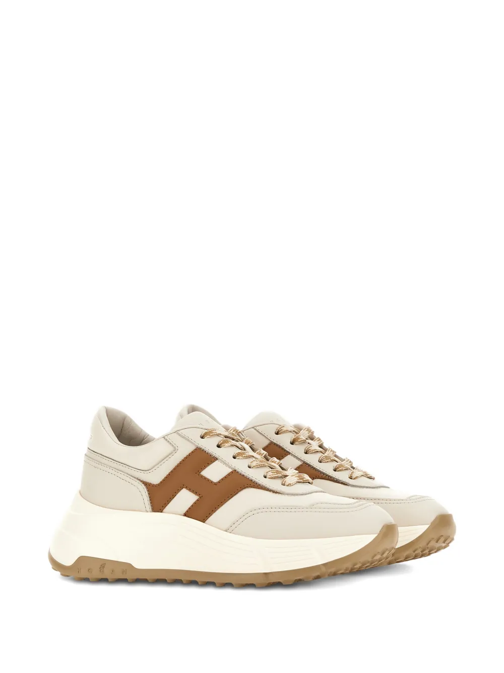 Hogan Hi-Fi leather sneakers Beige