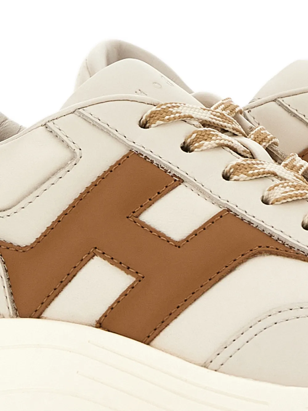 Hogan Hi-Fi leather sneakers Beige