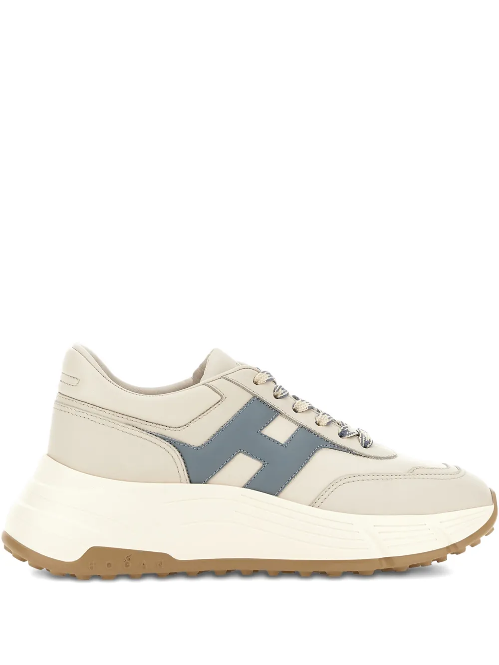 Hogan Hi-Fi leren sneakers Beige