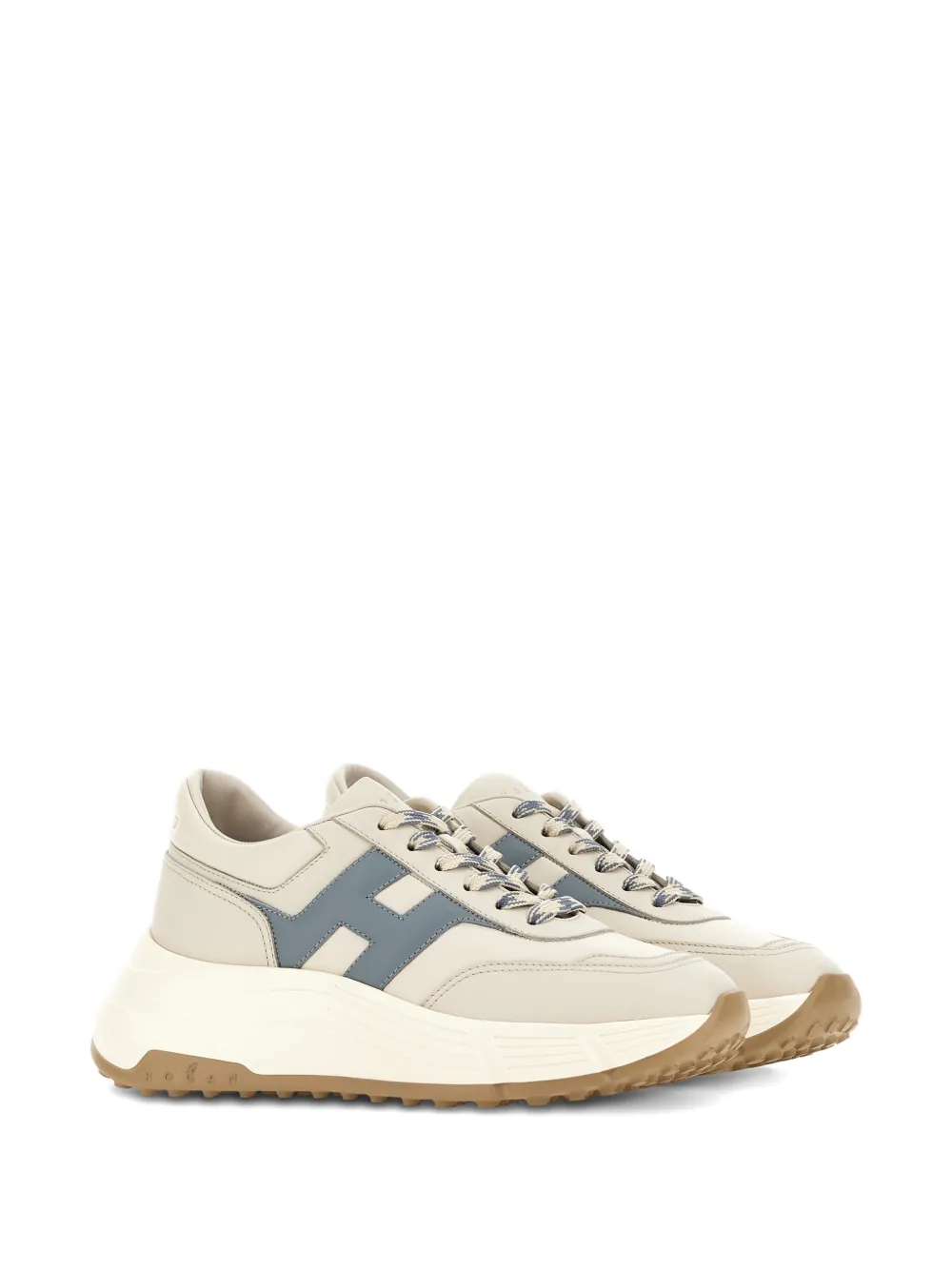 Hogan Hi-Fi leren sneakers Beige