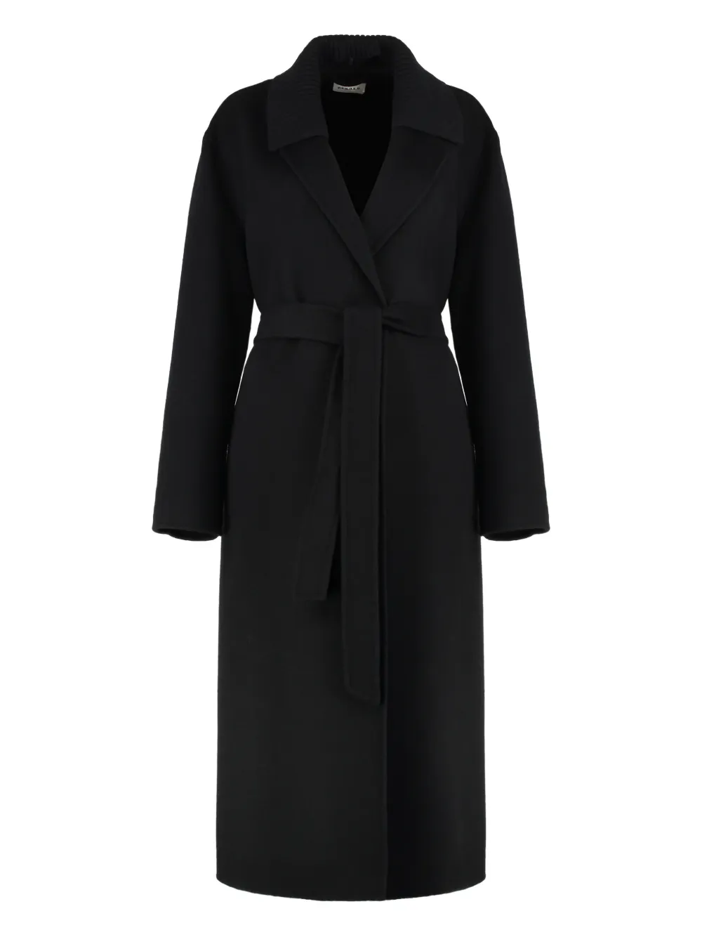 P.a.r.o.s.h Lapel-collar Belted Coat In Black