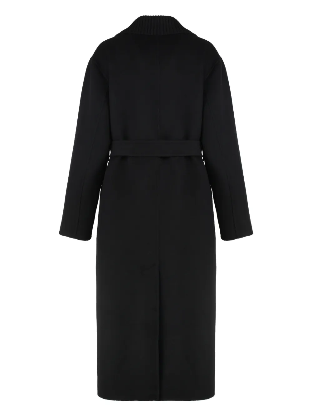 P.a.r.o.s.h Lapel-collar Belted Coat In Black