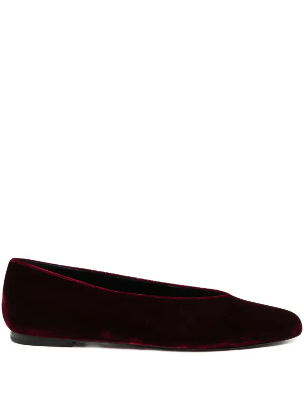 Neous 5mm Beid Flat Pumps in Red