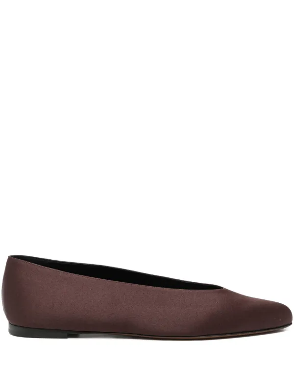 Neous 5mm Beid Flat Pumps in Brown