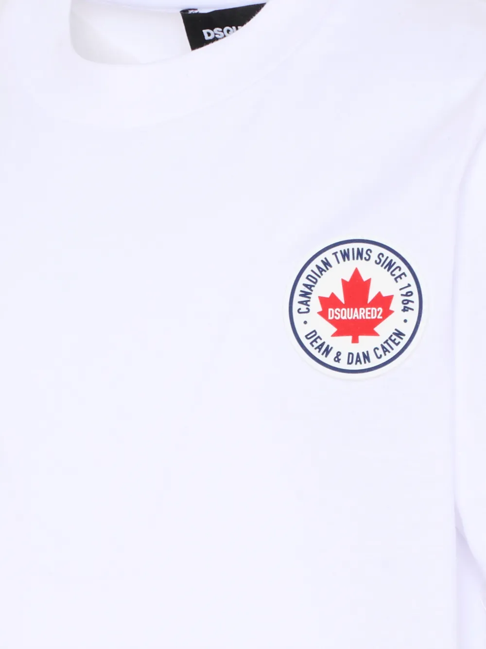 Dsquared2 Short-sleeve Logo-patch T-shirt In White