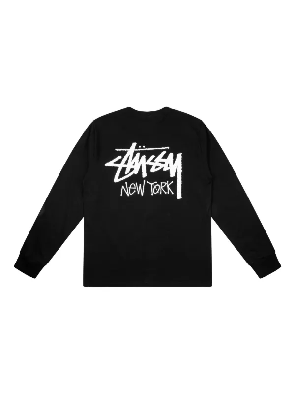 Stüssy New York City Stock long-sleeves T-shirt | Black | FARFETCH