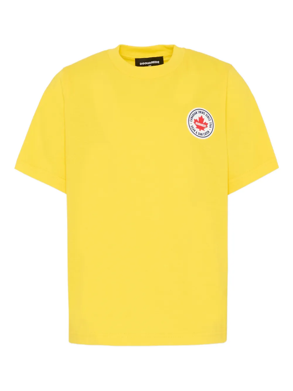Dsquared2 Short-sleeve Logo T-shirt In Yellow