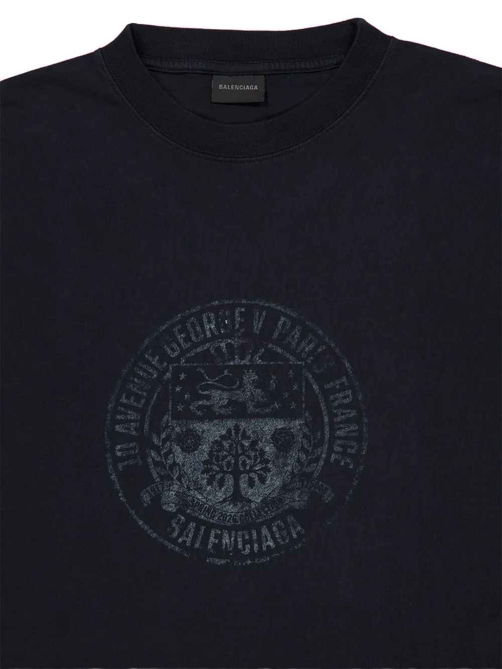Balenciaga T-shirt met embleem Blauw