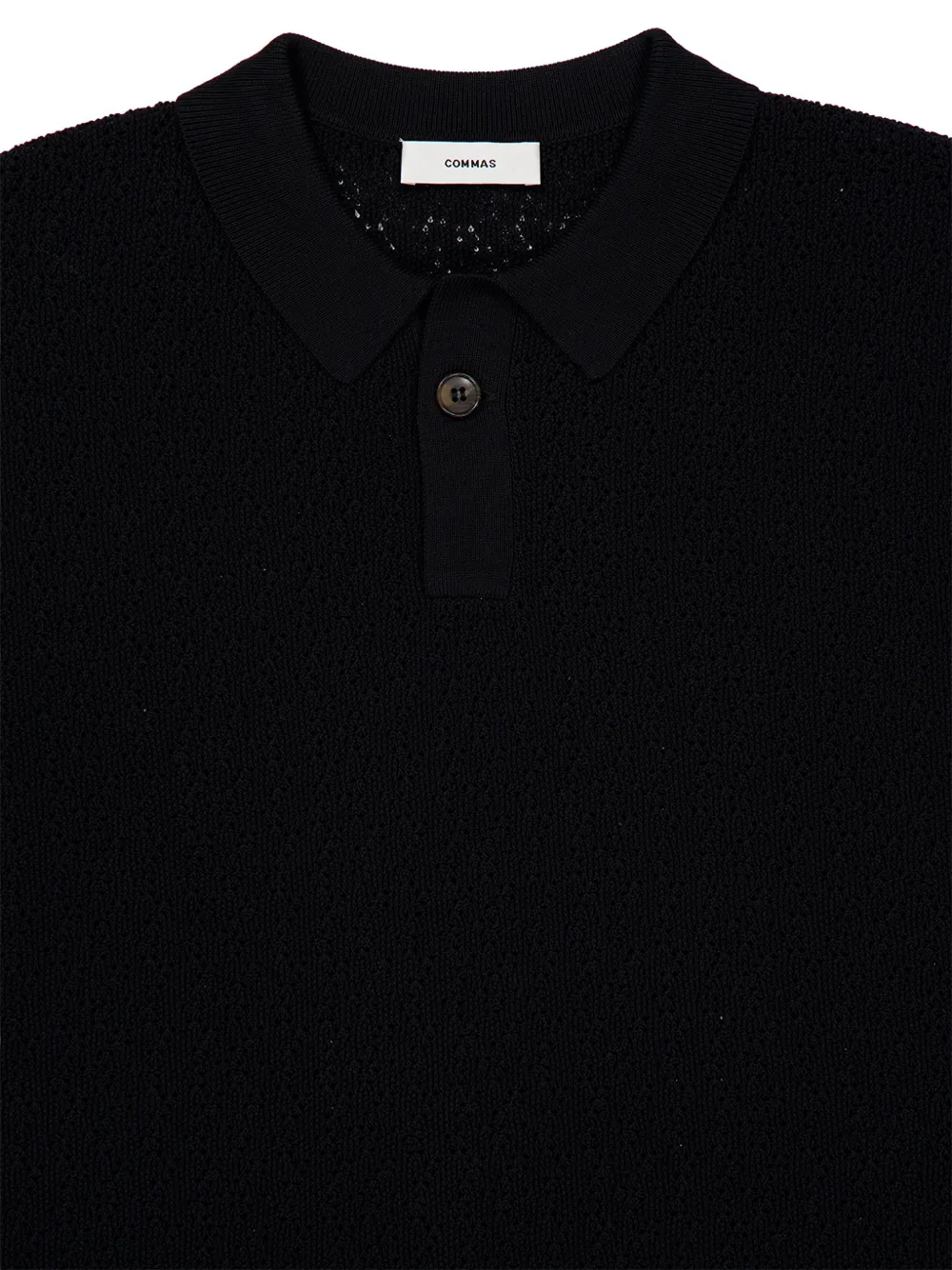  Commas Knitted Polo Shirt - Black 