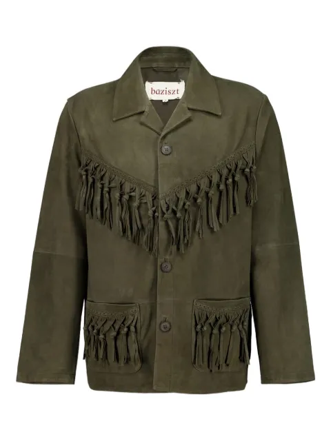 Baziszt fringe-detail leather jacket