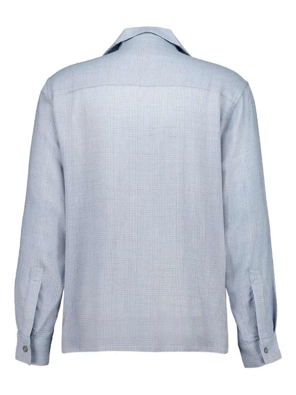 Baziszt Chitin front-pocket floral-embroidered shirt - Blauw