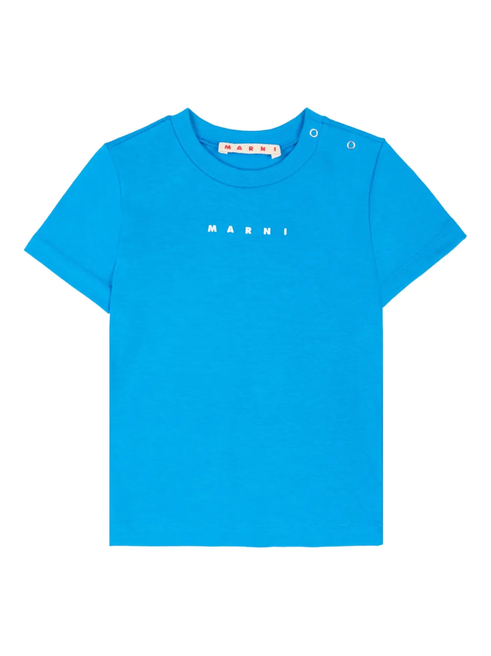 Marni Kids logo-print T-shirt - Blu