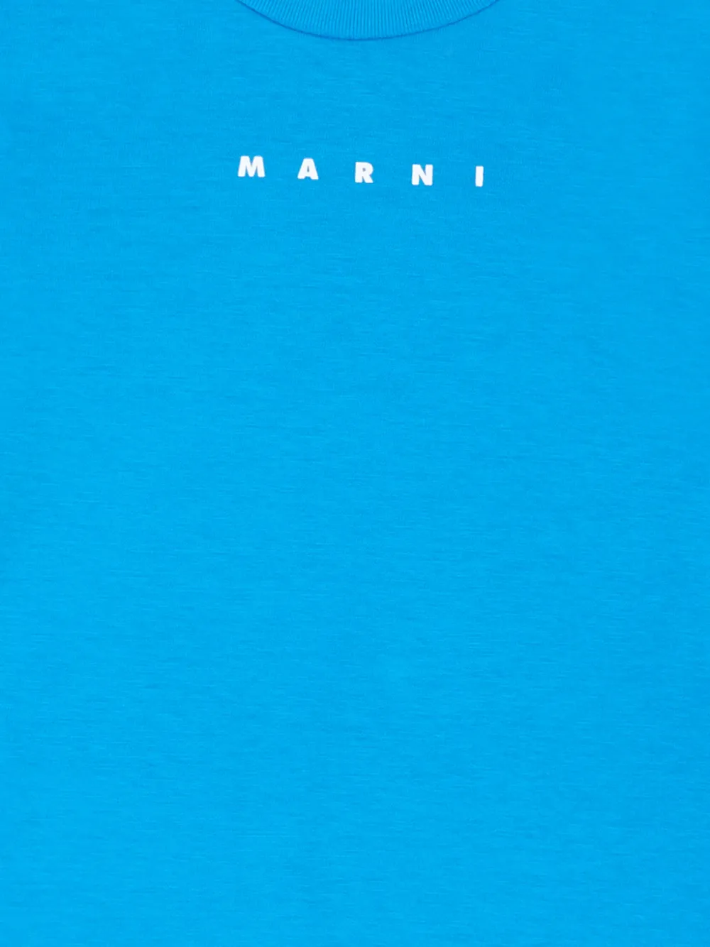 Marni Kids logo-print T-shirt Blauw
