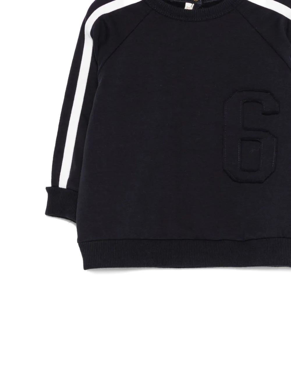 Zhoe & Tobiah Stripe-detail Sweatshirt In Blue