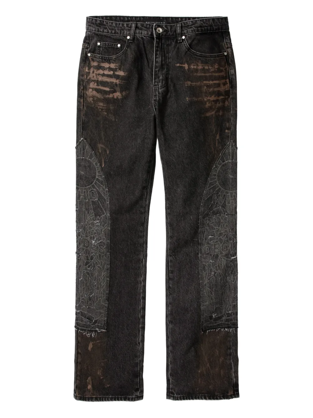 Who Decides War Jeans con applicazione - Nero