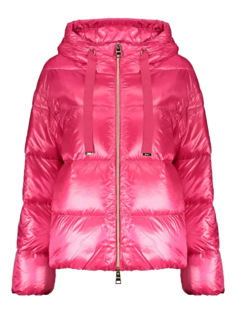 Herno Jaqueta matelassê com patch de logo