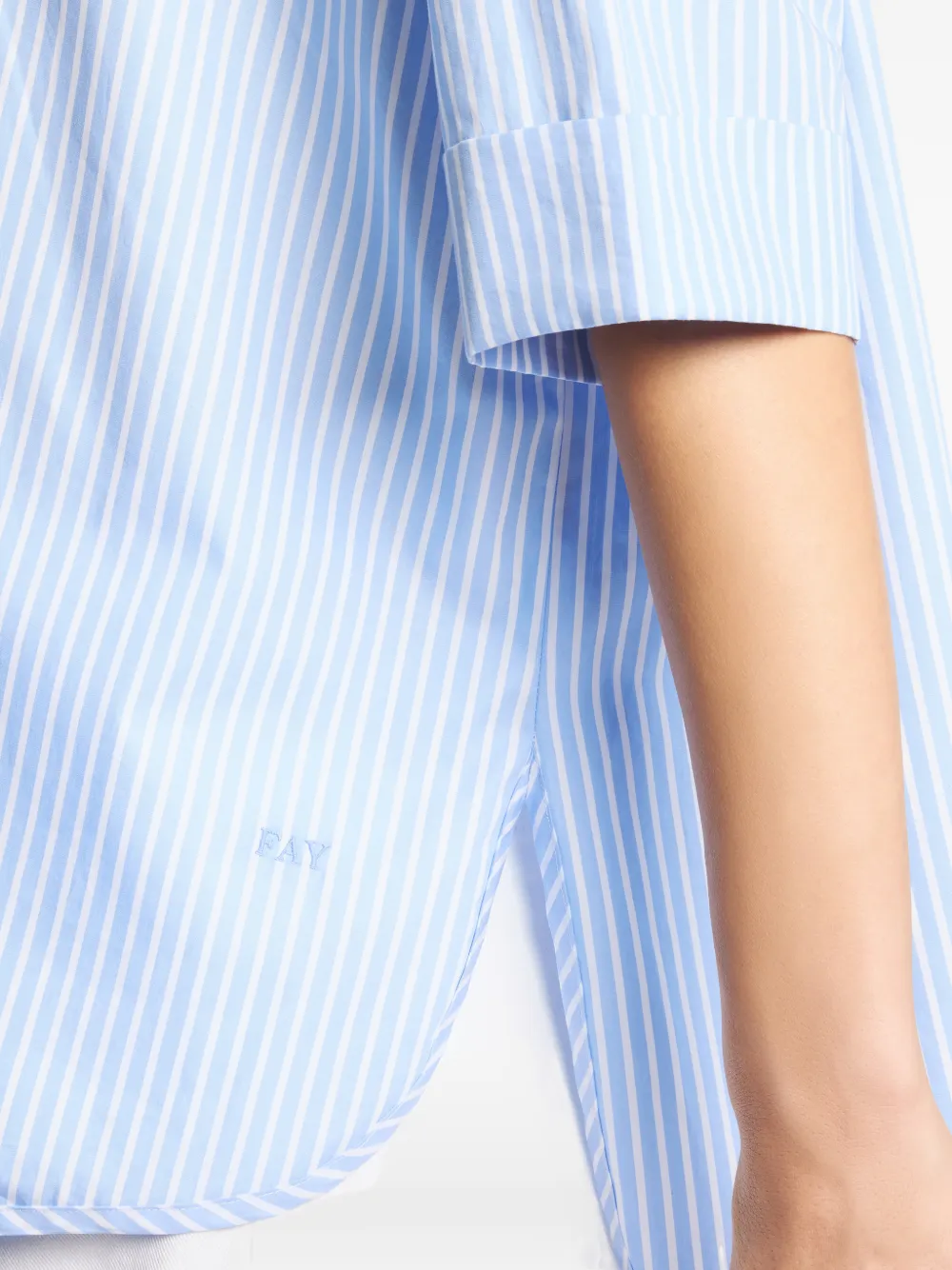 Fay Gestreepte overhemd Blauw